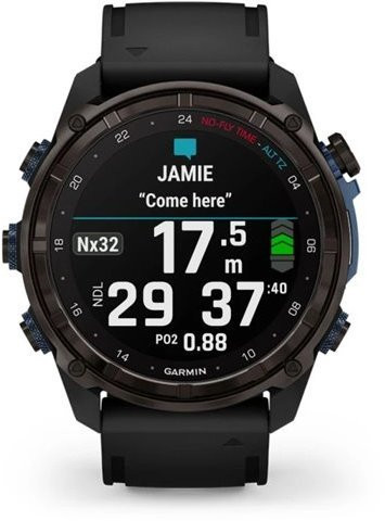 Спортивний годинник Garmin Descent Mk3i 51mm Carbon Gray DLC Titanium with Black Silicone Band (010-02752-10/11)  Фото №4