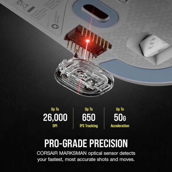 Мышь Corsair M75 AIR Wireless Light Gray (CH-931D102)  Фото №0