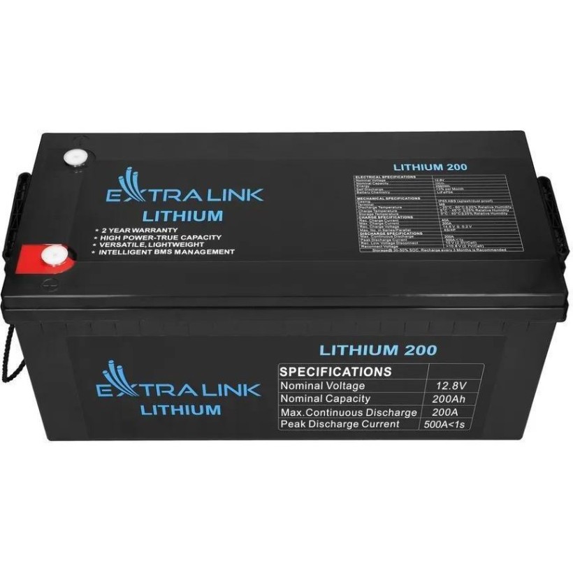 Акумулятор для ДБЖ Extralink LiFePO4 12.8V 200Ah (EX.30479)  Фото №0