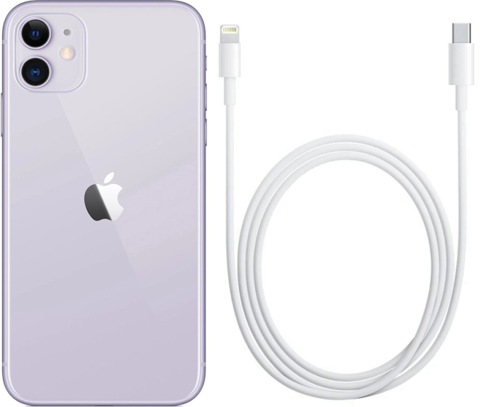 Смартфон Apple iPhone 11 Slim Box 128GB Slim Box Purple (MHDM3/MHD23)  Фото №2