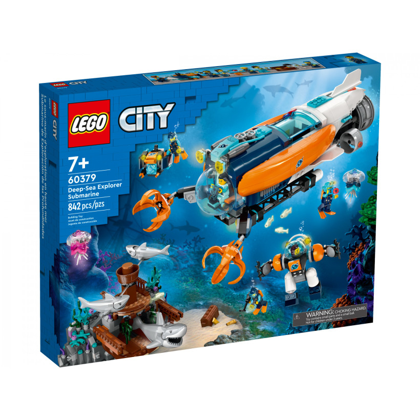 Блоковий конструктор LEGO City Глибоководний дослідницький підводний човен (60379)  Фото №1