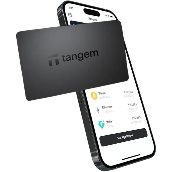 Апаратний криптогаманець Tangem Wallet 2.0 Black (TG128X3-B)  Фото №1