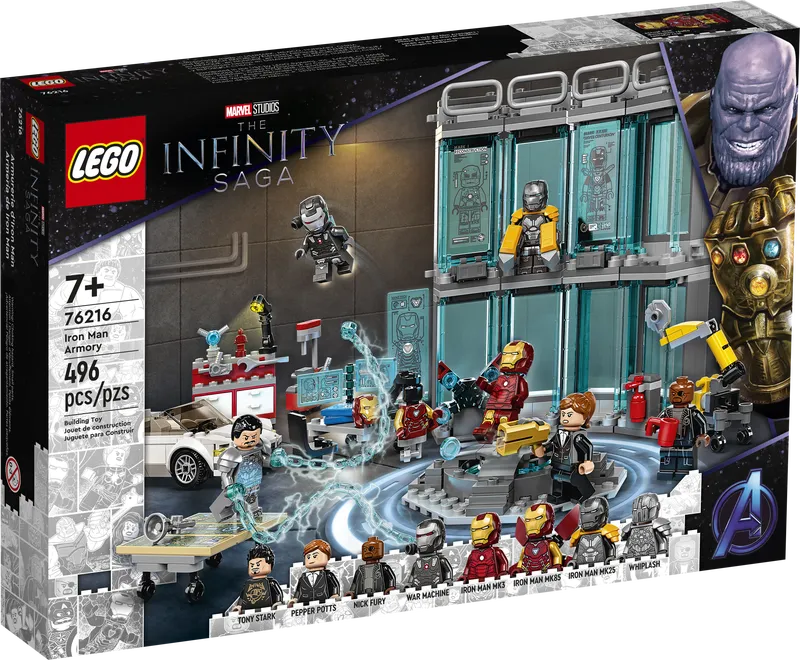 Блочный конструктор LEGO Арсенал Железного человека (76216)  Фото №0
