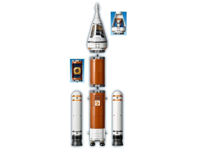 Блоковый конструктор LEGO City Ракета и пульт управления запуска в космос (60228)  Фото №3