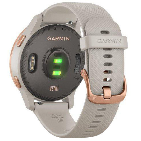 Спортивные часы Garmin Venu Rose Gold Stainless Steel Bezel w. Light Sand and Silicone B. (010-02173-23/22/21)  Фото №4