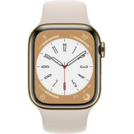 Смарт-годинник Apple Watch Series 8 GPS + Cellular 41mm Gold S. Steel Case w. Starlight S. Band (MNJC3/MNV93) 