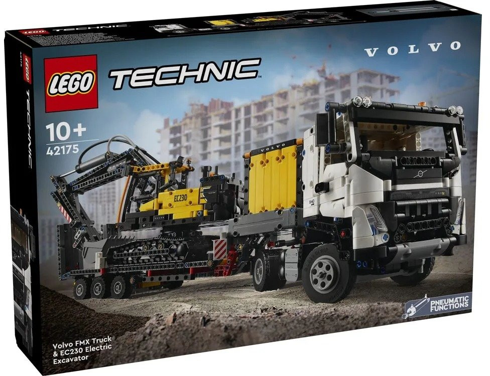 Авто-конструктор LEGO Грузовик Volvo FMX и электрический экскаватор EC230 (42175)  Фото №0
