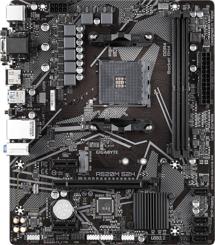 Материнская плата Gigabyte A520M S2H  Фото №3
