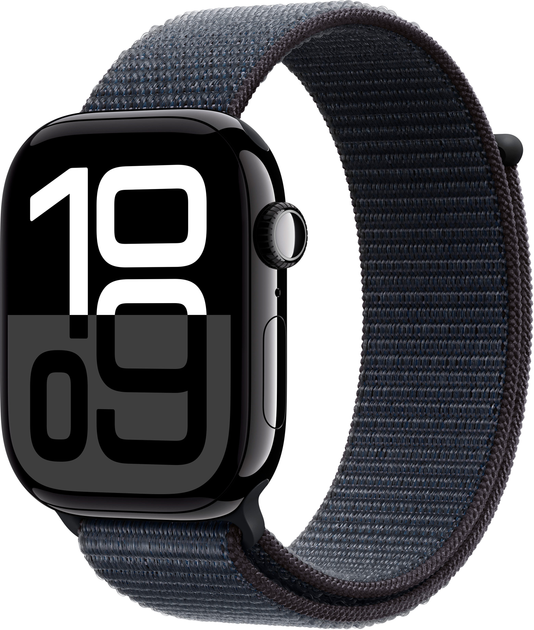 Смарт-годинник Apple Watch Series 10 GPS 46mm Jet Black Aluminum Case w. Ink Sport Loop (MWWR3)  Фото №0