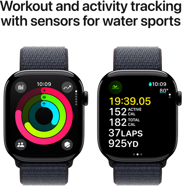 Смарт-годинник Apple Watch Series 10 GPS 46mm Jet Black Aluminum Case w. Ink Sport Loop (MWWR3)  Фото №2