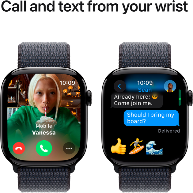 Смарт-годинник Apple Watch Series 10 GPS 46mm Jet Black Aluminum Case w. Ink Sport Loop (MWWR3)  Фото №5