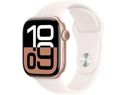 Смарт-годинник Apple Watch Series 10 GPS 46mm Rose Gold Alu. Case w. Light Blush Sport Band - M/L (MWWU3)  Фото №0