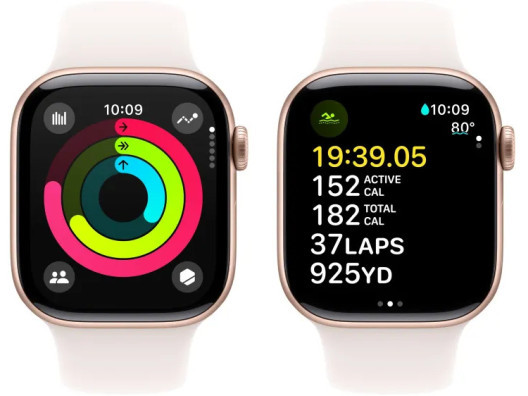 Смарт-годинник Apple Watch Series 10 GPS 46mm Rose Gold Alu. Case w. Light Blush Sport Band - M/L (MWWU3)  Фото №1