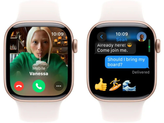 Смарт-годинник Apple Watch Series 10 GPS 46mm Rose Gold Alu. Case w. Light Blush Sport Band - M/L (MWWU3)  Фото №3