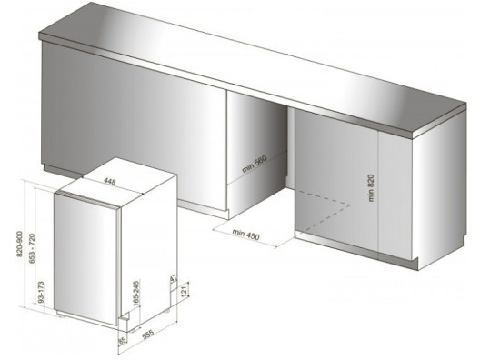 Посудомийна машина Hotpoint-Ariston HSIO 3O23 WFE  Фото №5
