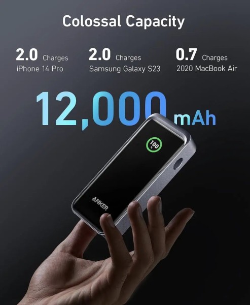 Зовнішній акумулятор (павербанк) Anker Prime 12000mAh 130W (A1335011)  Фото №2