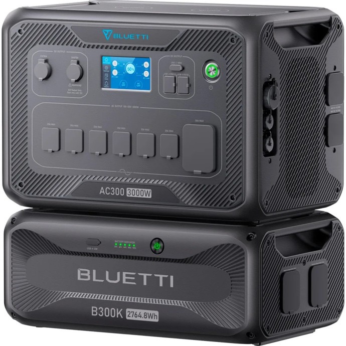 Комплект зарядной станции BLUETTI AC300 + battery module B300K  Фото №1