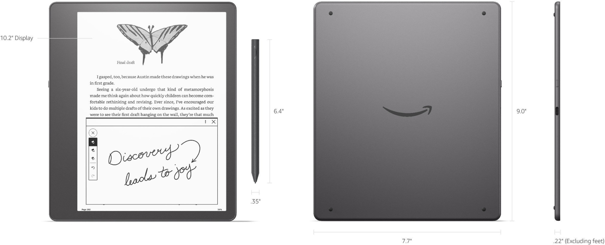 Электронная книга с подсветкой Amazon Kindle Scribe Premium Pen 64 GB Premium Pen (B09BSRTHL7)  Фото №3