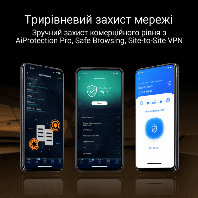 Бездротовий маршрутизатор (роутер) ASUS TUF Gaming BE3600 (90IG0900-MO9C00)  Фото №6
