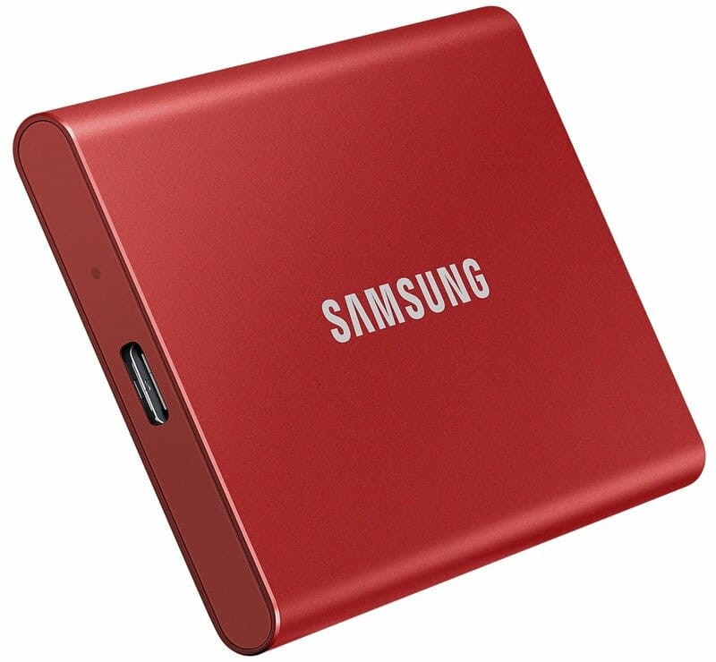 SSD накопитель Samsung T7 500 GB Red (MU-PC500R/WW)  Фото №2