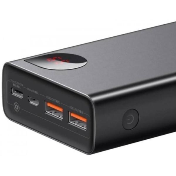 Зовнішній акумулятор (павербанк) Baseus Adaman Metal Digital Display Quick Charge Power Bank 65W 20000mAh Black (PPIMDA-D01, PPADM-65S)  Фото №2
