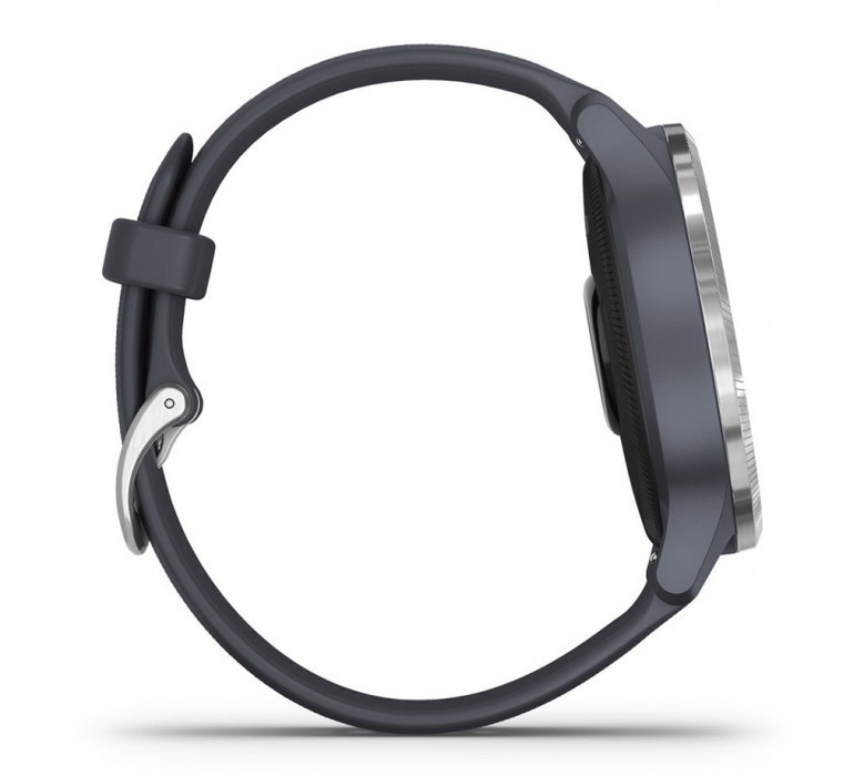 Спортивные часы Garmin Venu Silver Stainless Steel Bezel w. Granite Blue and Silicone B. (010-02173-01/03)  Фото №4