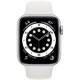 Смарт-часы Apple Watch Series 6 GPS + Cellular 40mm Silver Aluminum Case w. White Sport B. (M02N3)