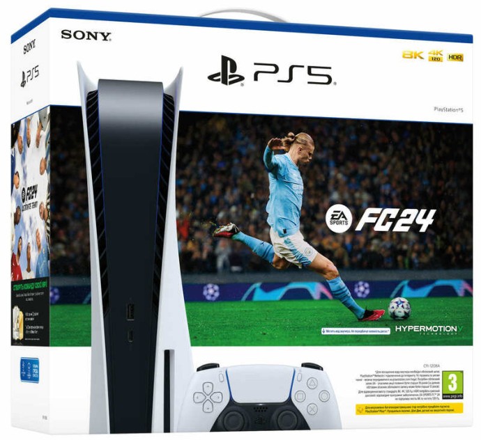 Стаціонарна ігрова приставка Sony PlayStation 5 825GB EA SPORTS FC 24 Bundle (1000040036)  Фото №1