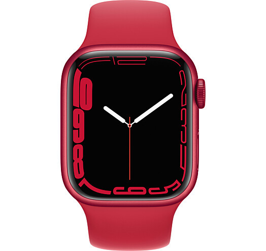 Смарт-часы Apple Watch Series 7 GPS 41mm (PRODUCT)RED Aluminium Case with (PRODUCT)RED Sport Band (MKN23)