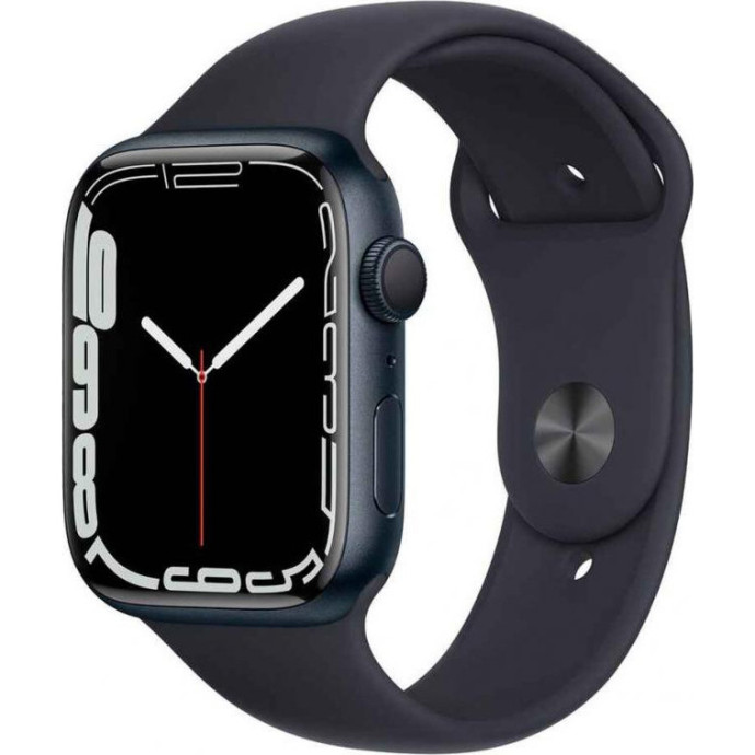 Смарт-часы Apple Watch Series 7 GPS 41mm Midnight Aluminum Case With Midnight Sport Band (MKMX3)  Фото №1