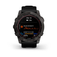 Смарт-годинник Garmin Fenix 7 Sapphire Solar Carbon Gray DLC Titanium with Black Band (010-02540-20/21) 