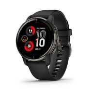 Смарт-часы Garmin Venu 2 Plus Slate S. Steel Bezel w. Black Case and S. Band (010-02496-01/11/51)) 
