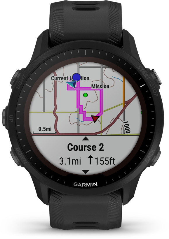 Смарт-часы Garmin Forerunner 955 Solar Black (010-02638-00/20)  Фото №3
