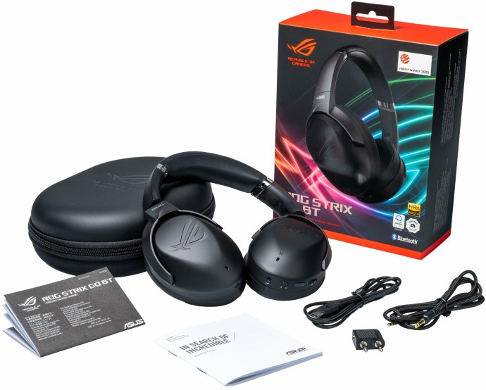 Наушники с микрофоном ASUS ROG STRIX GO 3.5mm/BT Black (90YH02Y1-B5UA00)  Фото №13