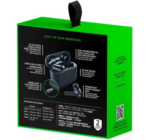 Навушники TWS Razer Hammerhead True Wireless 2021 (RZ12-03820100-R3G1)  Фото №2