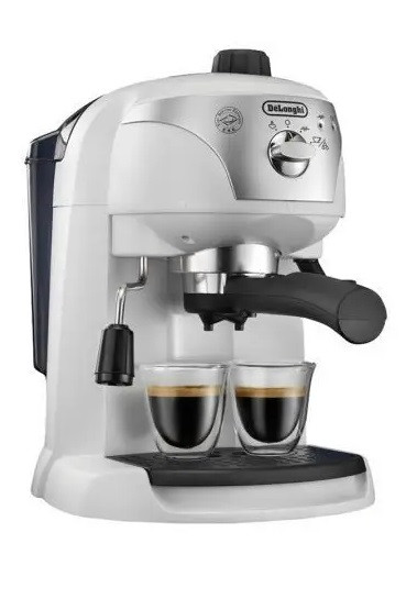 Рожковая кофеварка эспрессо DeLonghi EC 221.W  Фото №1