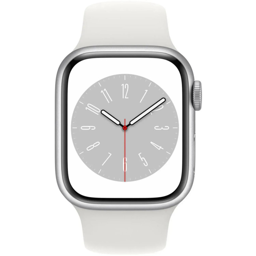 Смарт-годинник Apple Watch Series 8 GPS 41mm Silver Aluminum Case with White S. Band (MP6K3, MP6L3)
