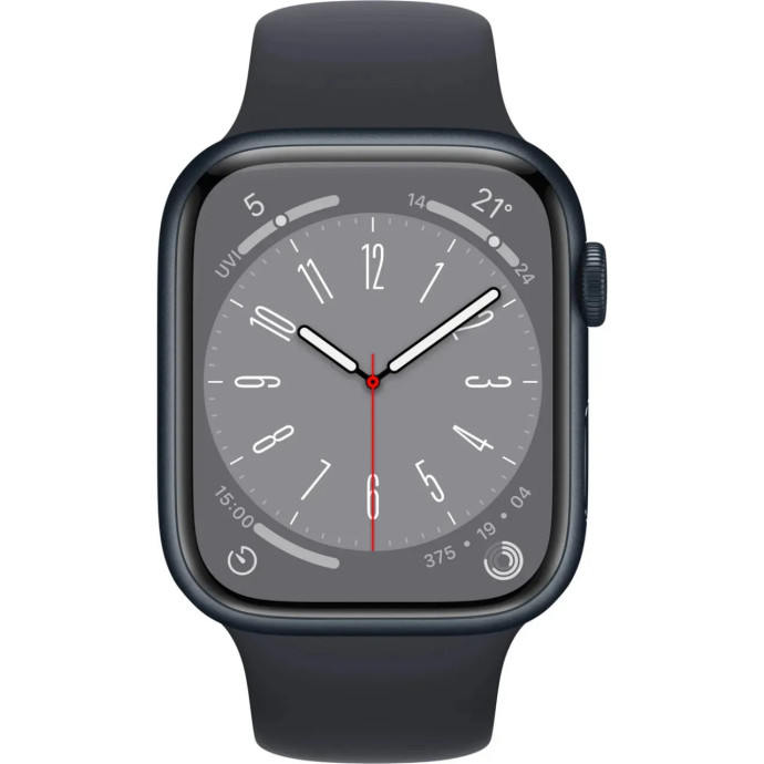 Смарт-часы Apple Watch Series 8 GPS 41mm Midnight Aluminum Case w. Midnight Sport Band (MNP53)