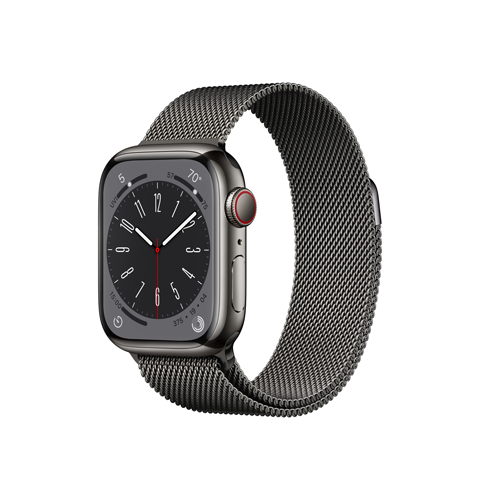 Смарт-годинник Apple Watch Series 8 GPS + Cellular 41mm Graphite S. Steel Case w. Milanese Loop Graphite (MNJL3/MNJM3)  Фото №0