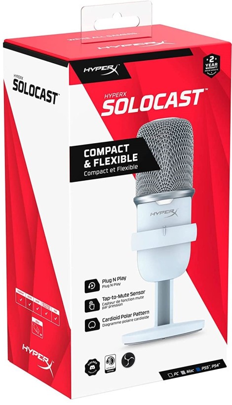 Мікрофон HyperX SoloCast White (MIK-HYX-007)  Фото №5