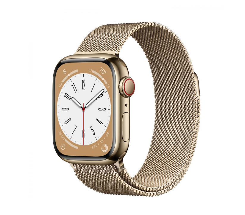 Смарт-годинник Apple Watch Series 8 GPS + Cellular 41mm Gold S. Steel Case w. Milanese Loop Gold (MNJE3/MNJF3)  Фото №0