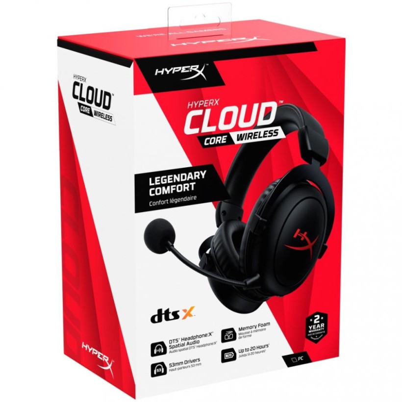 Навушники HyperX Cloud Core Wireless 7.1 (4P5D5AA/HHSC1C-CG-BK/G)  Фото №5