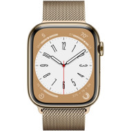Смарт-часы Apple Watch Series 8 GPS + Cellular 45mm Gold S. Steel Case w. Milanese Loop Gold (MNKP3/MNKQ3) 