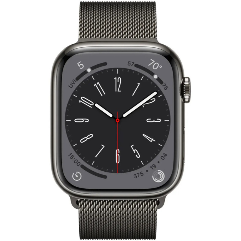 Смарт-часы Apple Watch Series 8 GPS + Cellular 45mm Graphite S. Steel Case w. Milanese Loop Graphite (MNKW3/MNKX3)