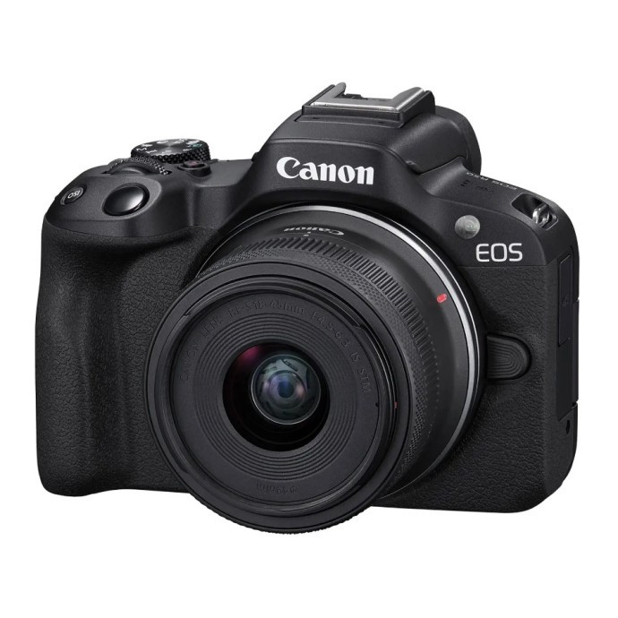Бездзеркальний фотоапарат Canon EOS R50 kit RF-S 18-45mm IS STM + RF-S 55-210mm IS STM Black (5811C034)  Фото №1
