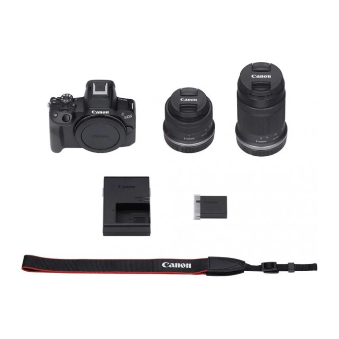 Бездзеркальний фотоапарат Canon EOS R50 kit RF-S 18-45mm IS STM + RF-S 55-210mm IS STM Black (5811C034)  Фото №10