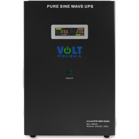 Гібридне ДБЖ/інвертор Volt Polska SINUS UPS 800 + AKU 55AH 500/800W (3SR800WA55)