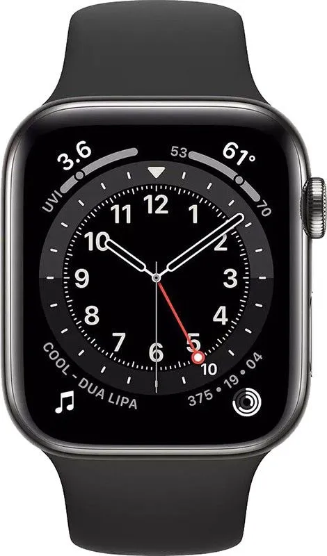 Смарт-годинник Apple Watch Series 6 GPS + Cellular 40mm Space Gray Aluminum Case w. Black Sport B. (M02Q3)