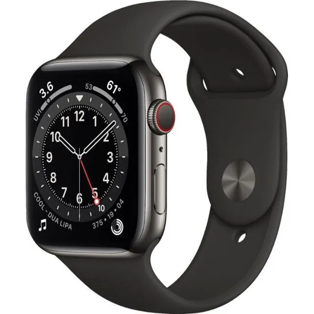 Смарт-годинник Apple Watch Series 6 GPS + Cellular 40mm Space Gray Aluminum Case w. Black Sport B. (M02Q3)  Фото №1