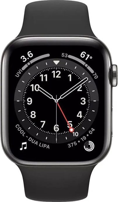 Смарт-годинник Apple Watch Series 6 GPS + Cellular 40mm Space Gray Aluminum Case w. Black Sport B. (M02Q3)